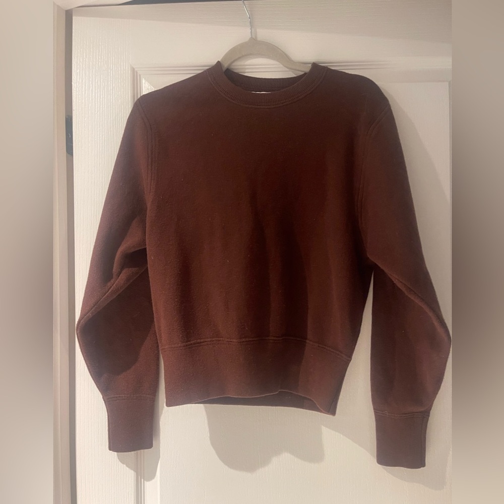 Zara Burgundy Brown Knit Sweatshirt